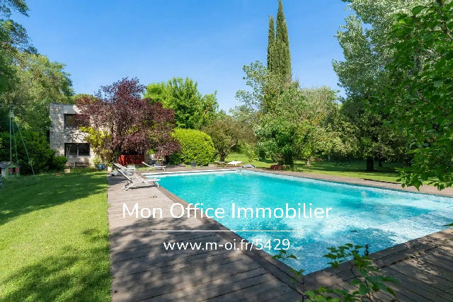 Property in a wooded park with pool