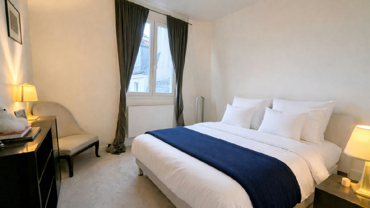 Paris 11th / Magnificent apartment 3 rooms, newly renovated, top floor, fireplace, sunny - 4
