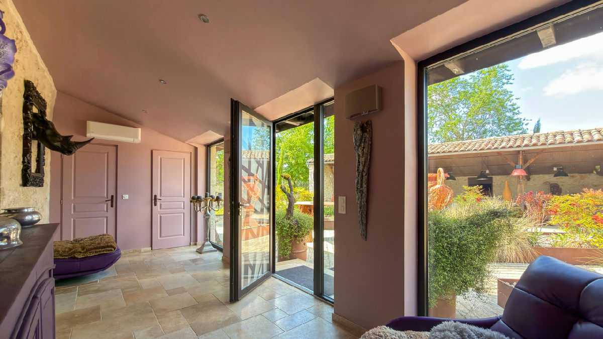 Stylish 3 bed house, 2 bed gite with pool and terraces set in 8Ha with stables and fenced paddocks - 8