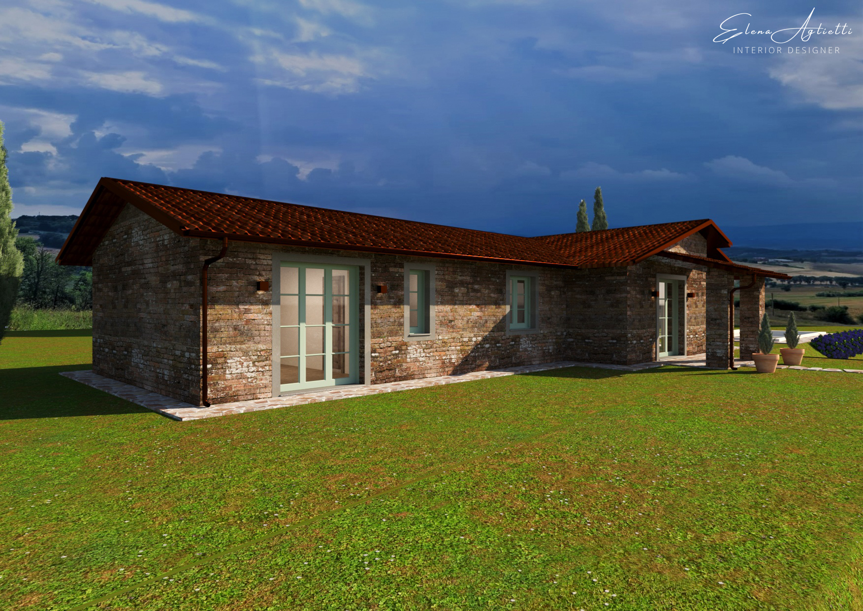 New project on gently sloping agricultural land with an open view of the Tuscan countryside and Chiusi Lake - 3