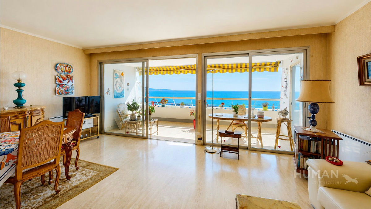 Marina Baie des Anges 4/5 room apartment with panoramic sea view, terrace, and storage unit - 2