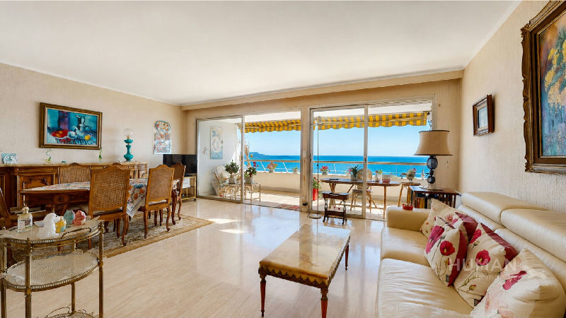Marina Baie des Anges 4/5 room apartment with panoramic sea view, terrace, and storage unit - 4