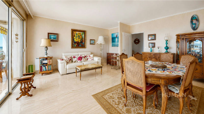 Marina Baie des Anges 4/5 room apartment with panoramic sea view, terrace, and storage unit - 5