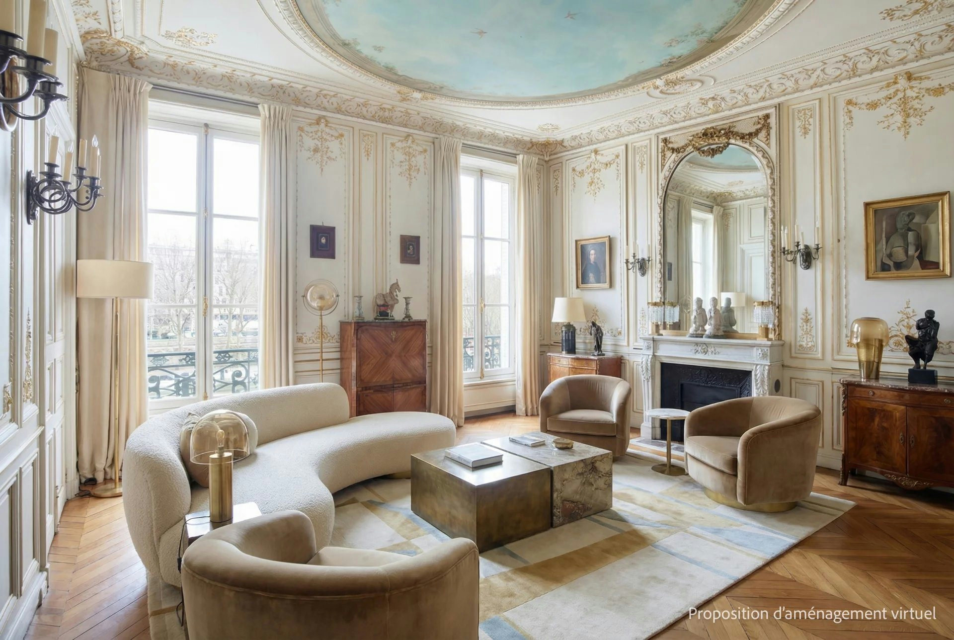 Quai de Bourbon, a magnificent reception apartment overlooking the Seine