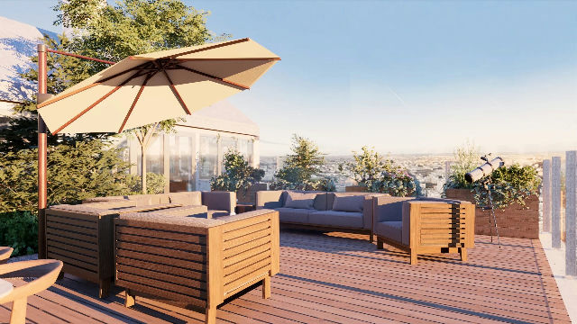A penthouse with a rooftop terrace and a view - 3